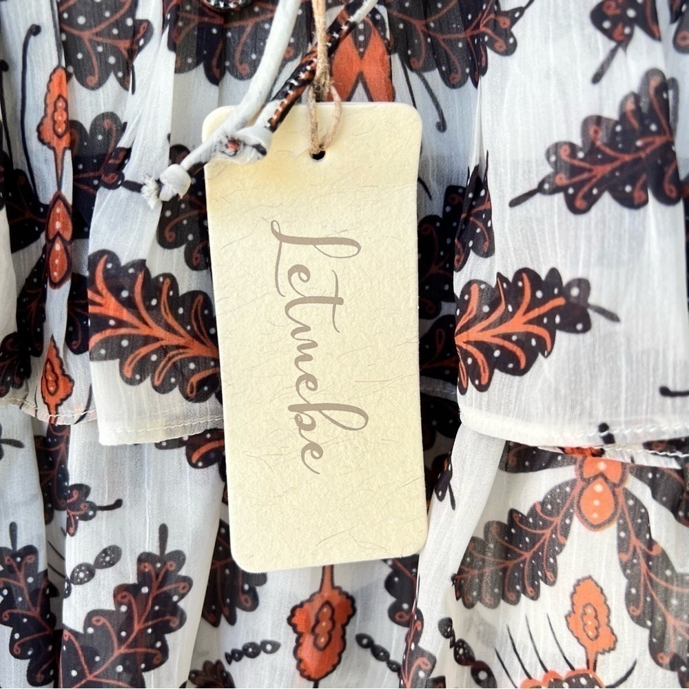ANTHRO LET ME BE RUFFLE SHEER TIERED FOREST FAIRY FLORAL MINI SKIRT XL NWT - Picture 13 of 16